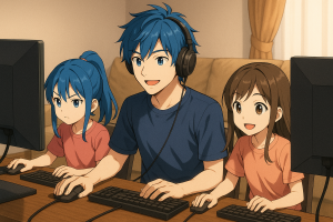 娘たちが夏休みの時の1日の仕事の流れ
