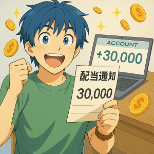 【24年6月】みずほ株(8411)からの配当3万円に